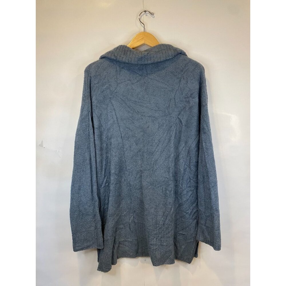Barefoot Dreams CozyChic Lite Half Zip Tunic Sweater Size 1X Dark Blue - Picture 3 of 9